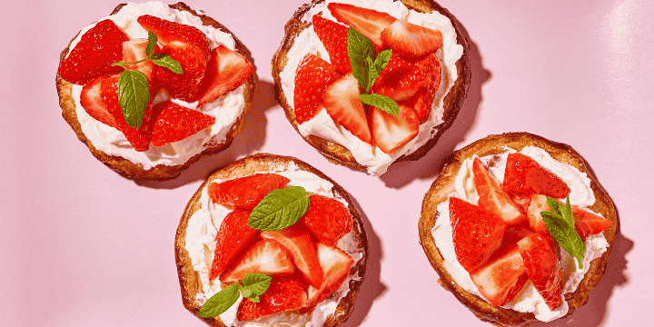 Tartelettes aux fraises et fromage à la vanille